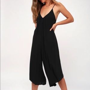 Feeling Groovy Lulu’s Black Culotte Jumpsuit (NWT)